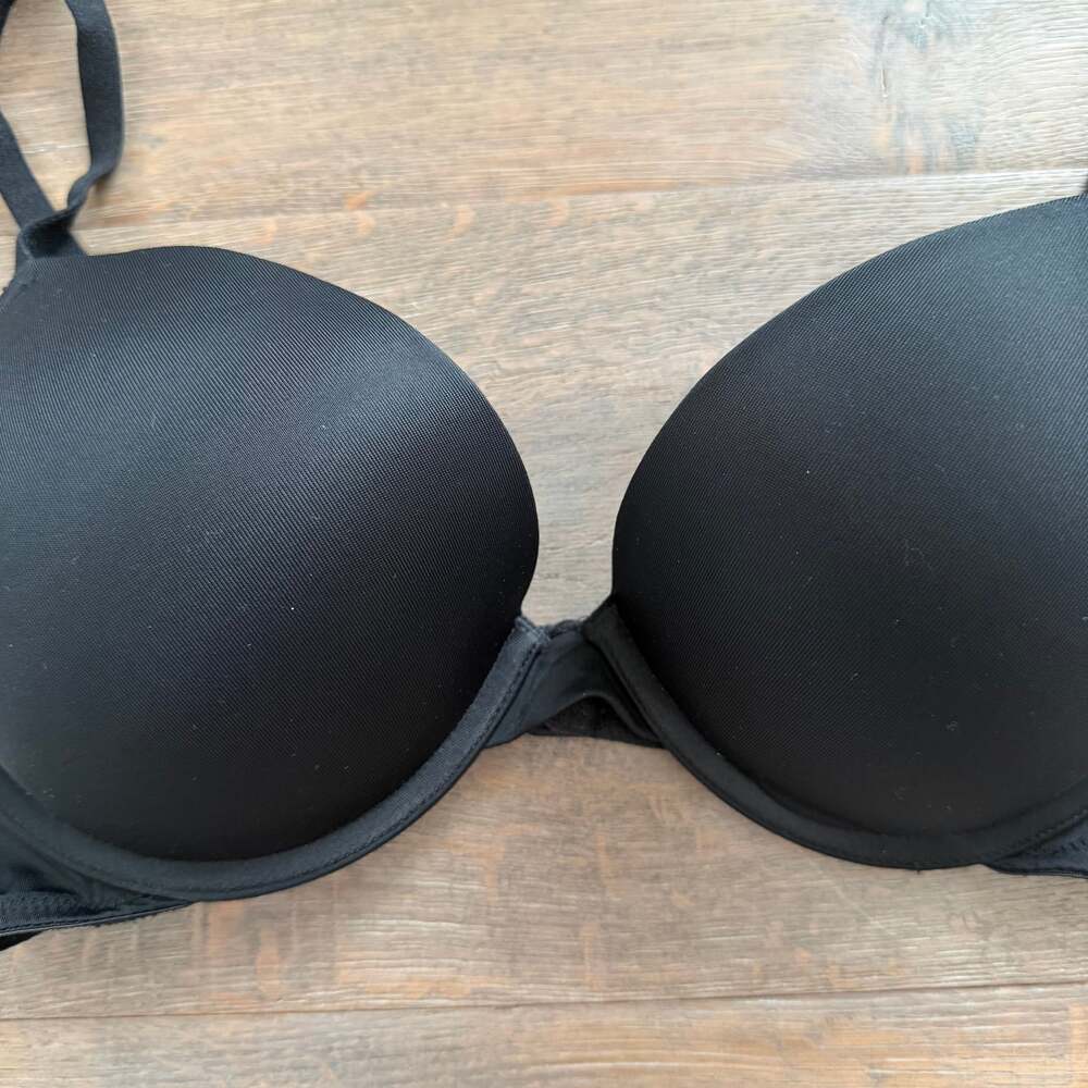 PINK Victoria's Secret Wear Everywhere Push-Up Bra Black 36B - Picture 3 of 10